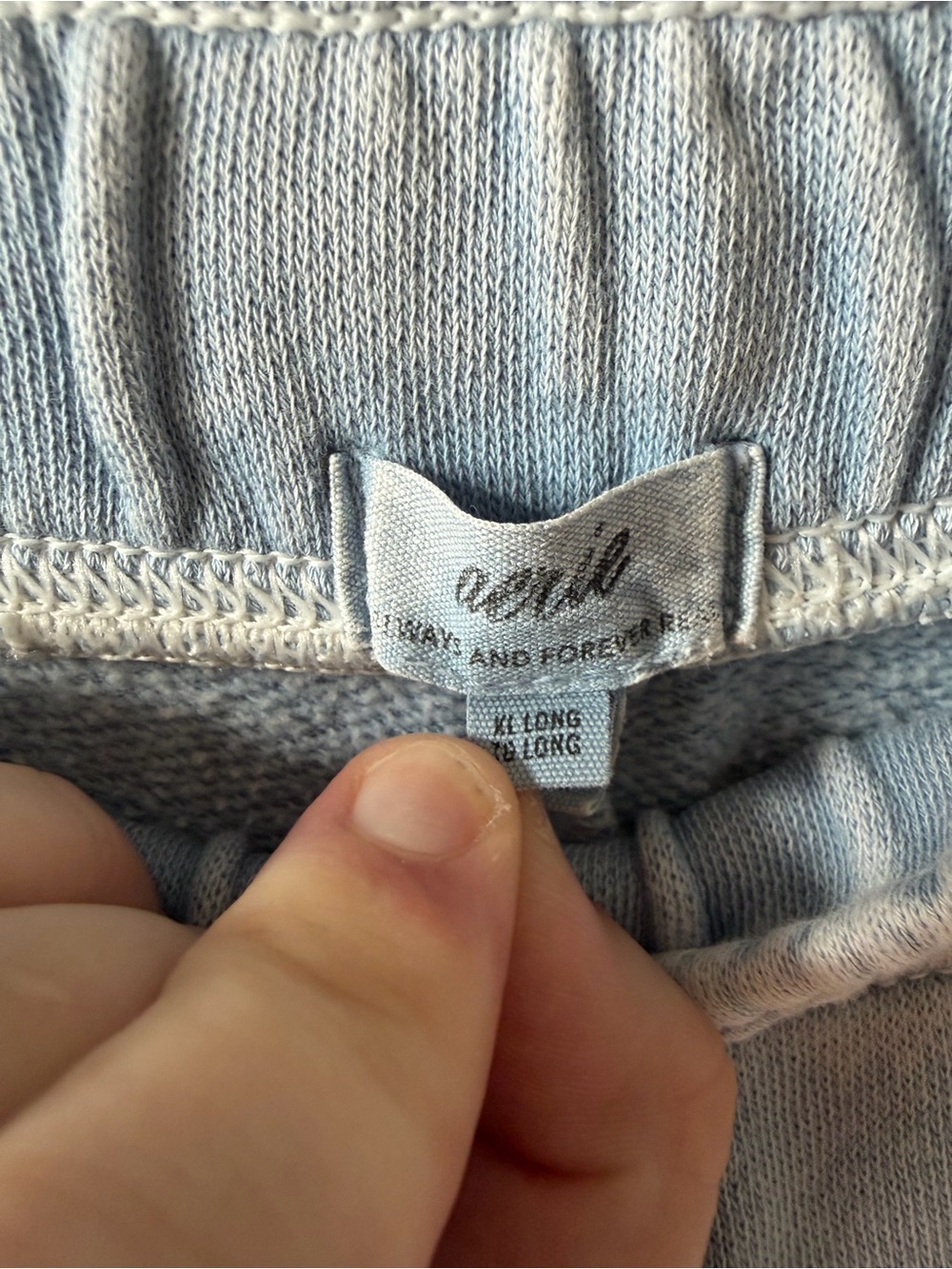 aerie Light Blue Oversized Sweatshirt & Barrel Pants Set, Size L/XL (see notes) - Picture 9 of 11